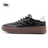 喬丹質(zhì)燥【啟程】板鞋女秋冬革面低幫情侶休閑鞋QDL052254516 黑色/金色 36