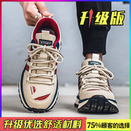 森馬男鞋秋季2025新款潮牌厚底增高跑步旅游休閑阿甘老爹運動鞋 [升級款]紅蘭 39 標準運動碼/現(xiàn)貨b