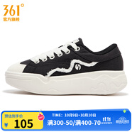 361°【商場(chǎng)同款】女鞋運動(dòng)鞋秋季新款361度女板鞋 曜石黑/羽毛白 37