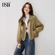 歐莎【飛行夾克】OSA歐莎工裝風(fēng)短外套女秋季新款休閑慵懶風(fēng)夾克上衣