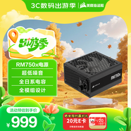 美商海盜船（USCORSAIR）RM750x 750W電源 ATX3.1/PCIe 5.1/16pin電源線(xiàn)/全模組/金牌效率/低噪音