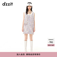 DZZIT【爆款補(bǔ)單】花包小香裙地素夏季新款粗花呢小香風(fēng)吊帶背心連衣裙 花色（批次2） XS