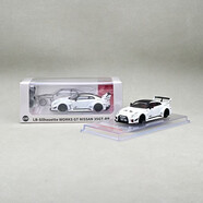 CM Model1:64合金汽車模型 壓鑄仿真汽車玩具附帶展示盒 禮物展示 日產(chǎn) 35GT-RR 磨砂白