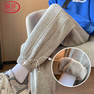 浪莎束腳運動(dòng)褲女加絨冬季2025新款加厚高腰顯瘦衛褲寬松休閑哈倫褲