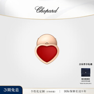 蕭邦（Chopard）明星同款耳釘女珠寶飾品18k金愛心耳釘耳飾單只禮物官方正品 18K玫瑰金紅玉髓