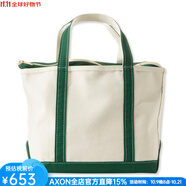 L.L.Bean手提包女包單肩包休閑托特包日常旅行結(jié)實(shí)耐用大容量購物野餐袋 Dark Green綠色 Long-L