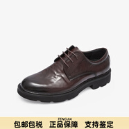 萊爾斯丹（le saunda）春夏商務正裝皮鞋系帶低幫德比鞋男鞋4TM75903 深啡色 TML 41