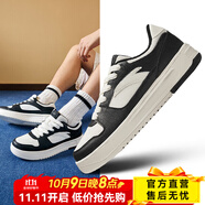 安踏（ANTA）小白鞋丨板鞋男鞋秋季輕質(zhì)厚底增高運(yùn)動休閑鞋男百搭經(jīng)典鞋子 象牙白/黑-3 41