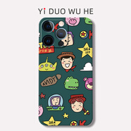 A NOON LOTUSiPhone16Promax/15/17air手機殼蘋(píng)果14軟7保護套8plus磨砂mini全包XR/13/12原創(chuàng  )小眾卡通清新精孔 墨綠軟殼 iQOO Z9