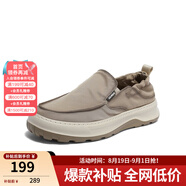 森達男鞋春夏一腳蹬平底休閑鞋舒適透氣布鞋男V7R13BM3 杏色1NK01BM4 39