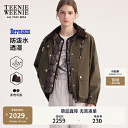 Teenie Weenie小熊女裝外套2025冬季新款簡(jiǎn)約兩件套戶外工裝風(fēng)上衣 軍綠色 S
