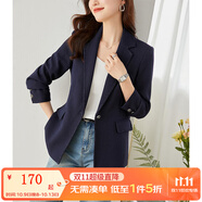 梵希蔓小香風(fēng)西裝外套女小個(gè)子工作服職業(yè)氣質(zhì)高級(jí)感炸街小西服春 V8130 藏青色 M