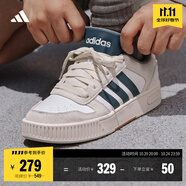 adidas「小鋸齒」D-PAD CLASSIC休閑美高風(fēng)復(fù)古籃球板鞋阿迪達(dá)斯   白色/遺跡藍(lán)/棕色   41
