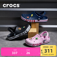 卡駱馳crocs洞洞鞋貝雅卡駱班輕便耐磨一腳蹬休閑鞋|205089 黑色/白色-066 36 /37(220mm)