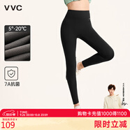 VVC打底褲女春秋外穿鯊魚(yú)安全褲顯瘦緊身瑜伽褲女高腰提臀魔術(shù)鉛筆褲 蜜臀褲曜石黑（220g加絨款） L 【100-110斤】