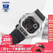 卡西歐（CASIO） 男表女表卡西歐手表男女情侶表學(xué)生時(shí)尚運動(dòng)表太陽(yáng)能雙顯電子表 WS-1400H-1BVPF小銀黑方塊