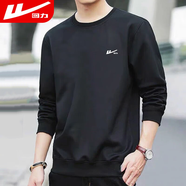回力衛(wèi)衣男圓領(lǐng)長(zhǎng)袖t恤印花簡(jiǎn)約打底衫男春秋季休閑潮流外套男裝