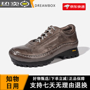 Dream Box鈞博vibram舒適透氣戶(hù)外休閑鞋手工水洗馬皮男士皮鞋灰色42