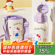 杯具熊（BEDDYBEAR）兒童保溫杯316不銹鋼吸管直飲保溫壺男女寶寶學(xué)生上學(xué)水杯 復(fù)古雙飲兒童杯-悅耳kitty620ml