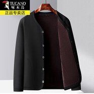 啄木鳥(niǎo)（TUCANO）爸爸冬裝棉衣秋冬季男士絨外套棉服內膽羽休閑絨服男中老年小棉襖 B26黑色 4XL 190約155-170斤