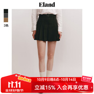 ELAND衣戀短褲女格雷系A(chǔ)字型短款腰帶設(shè)計(jì)百褶裙褲褲子女 黑色(19)Black S