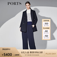 PORTS寶姿女裝長袖中長大衣 SP9C005SWF160 丈青 2