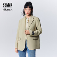 森馬馬利森馬外套女中長(cháng)款潮酷春秋休閑西服時(shí)尚高街 駝色50109 M 160/84A