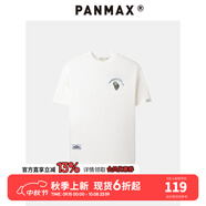 潘·麥克斯（PANMAX）PANMAX大碼短袖男裝美式潮牌白色寬松加大半袖休閑情侶夏裝T恤 白色 2XL
