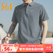 361°翻領(lǐng)運動短袖polo衫男2024年夏季新款中國透氣健身休閑T恤男 深空灰-9118 2XL