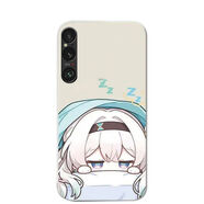 KYODO適用于索尼Xperia 1 VI手機殼1 VI流螢歐美卡通情侶款 白【MLJ56睡覺流螢A款】 索尼Xperia1 VI【+掛繩】
