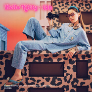 野獸派家居（tbh）三麗鷗Hello Kitty天絲棉家居服套裝可外穿睡衣女禮物 Kitty天絲棉長(cháng)款家居服 牛仔豹紋 XS