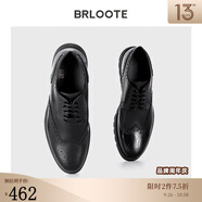 Brloote/巴魯特意大利原產(chǎn)進口手工頭層牛皮商務(wù)正裝皮鞋秋冬 黑色 42