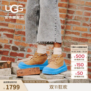 UGG冬季男女同款時(shí)尚厚底系帶紐姆休閑彩殼雪地靴時(shí)尚靴 1143991 CBG | 栗色/天藍(lán)色 40 40碼及以下建議拍大兩碼