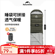 Naturehike挪客睡袋成人戶外露營超輕秋冬棉睡袋 辦公室內午休加厚防寒被子 中空棉-艾葉青U150+送充氣枕