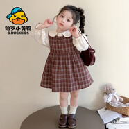 G.DUCKKIDS女童秋裝2025新款連衣裙兒童春秋季洋氣格子女孩寶寶韓范公主裙子 圖片色 120 cm