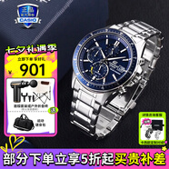 卡西歐（CASIO）【七夕】男表商務(wù)休閑簡(jiǎn)約指針?lè )浪搸П砟惺渴直硭湍杏讯Y物 EFS-S510D-2AVUPR太陽(yáng)能