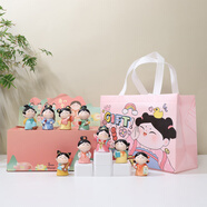 如果（Roogo）古風(fēng)國潮小擺件創(chuàng  )意裝飾品辦公桌面可愛(ài)仕女伴手禮送女生生日禮物 唐八藝盲盒（八個(gè)不重復）+禮袋