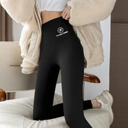 145cm小個(gè)子八分鯊魚(yú)褲女外穿秋冬加絨打底褲高腰提臀九分芭比褲 單件【黑色】小個(gè)子140-155cm M  推薦：80-100斤【秋冬薄絨】