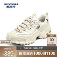 斯凱奇（Skechers）小白熊丨老爹鞋增高復(fù)古小白鞋男鞋潮流休閑百搭運(yùn)動鞋 女-乳白色/OFWT 39