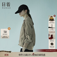 日著（rizhuo）日著原創(chuàng)設(shè)計(jì)女裝2025秋新款城市輕戶外棒球服飛行員夾克短外套 卡其 M