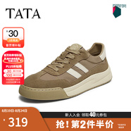 他她（TATA）男士阿甘男鞋復(fù)古德訓(xùn)鞋男運(yùn)動休閑鞋厚底板鞋小白鞋PCB01AM5 QDR01AM4卡其/白 41