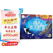海潤陽光 兒童動物科普手電筒膠片書 小手電大探秘系列新版 潛入水下世界 0-3-6歲寶寶動物啟蒙洞洞書 寶寶3D立體書科普翻翻書