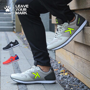 卡爾美（KELME）運動(dòng)鞋男青少年夏款透氣初中學(xué)生網(wǎng)面跑步鞋百搭休閑鞋  淺灰 39
