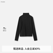 播商場(chǎng)同款假兩件圓領(lǐng)T恤女25秋新款黑色氣質(zhì)長(cháng)袖上衣BDS3YD3011 K40玄黑 S