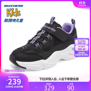 Skechers斯凱奇男女童老爹鞋303900L 女童/黑色/BLK 37 