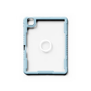 EISSCCEMagSafe適用2024新款iPad Pro11寸平板磁吸保護(hù)殼桌面air6/5/4支架13加硬防摔防彎筆槽防丟收納 筆槽款-天藍(lán)邊框【四邊氣囊防摔+加硬防彎】 iPad Air4/5