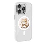 GKKAi圓屏新款iphone16ProMax手機(jī)保護(hù)殼DIY智能NFC投屏蘋 白色【高清磁吸圓屏四色墨水屏 iPhone_13