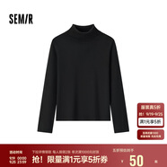 森馬（Semir）森柔毛衫|毛衣女基礎(chǔ)款高領(lǐng)緊身2024冬季純色套頭衫109724107011