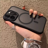 甜苗苗自帶鏡頭膜膚感磨砂磁吸無(wú)線(xiàn)充電iphone15promax手機殼蘋(píng)果14proMax簡(jiǎn)約高級13全包12保護套17適用 雅盾深邃黑帶鏡頭膜膚感磨 iPhone17