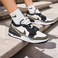 耐克（NIKE）男鞋 2025秋季新款透氣運動(dòng)鞋透氣緩震時(shí)尚AIRJORDAN休閑籃球鞋 黑/帆白/狼灰/中橄欖綠 44